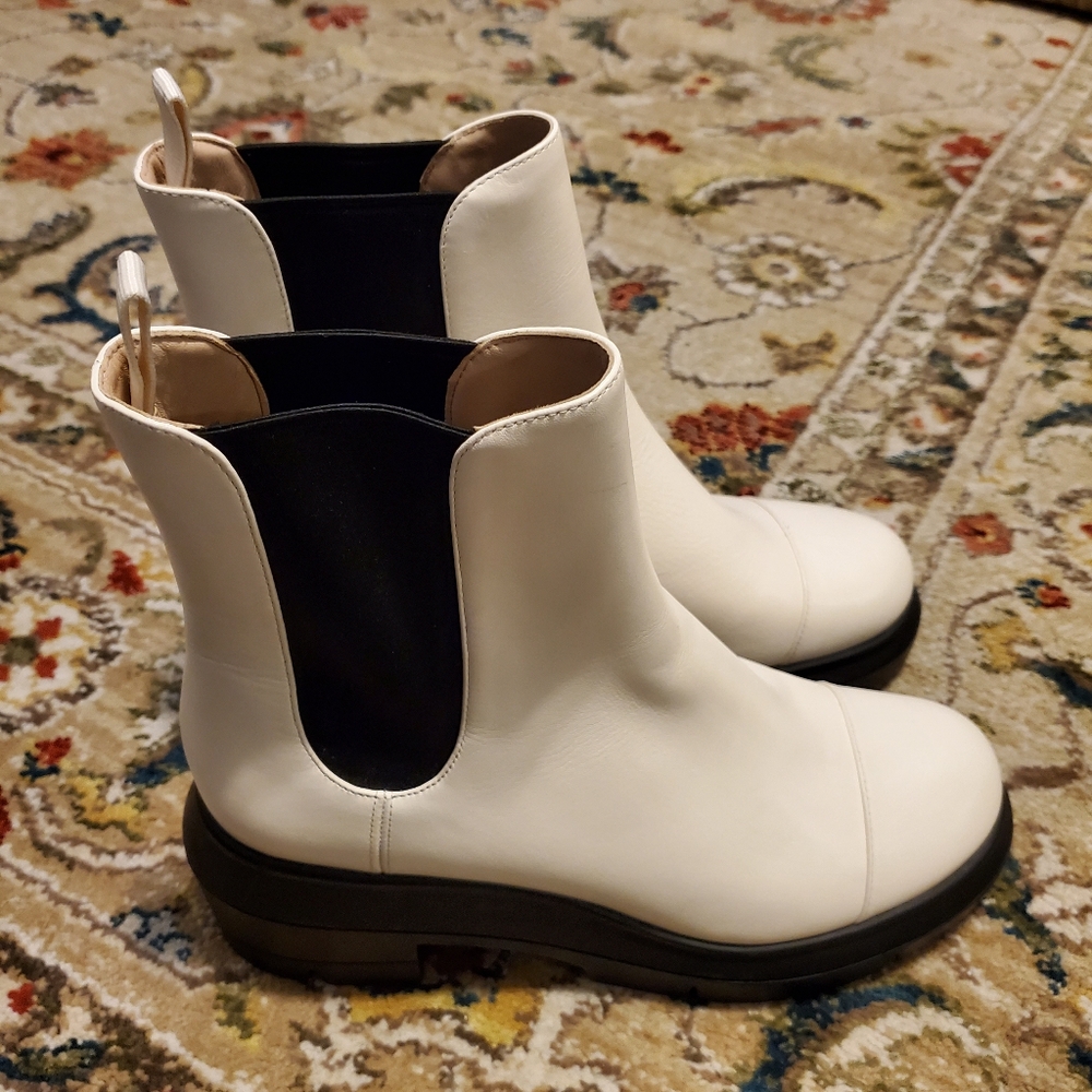 Stuart Weitzman Norah Oat Platform Block Heel Che… - image 2